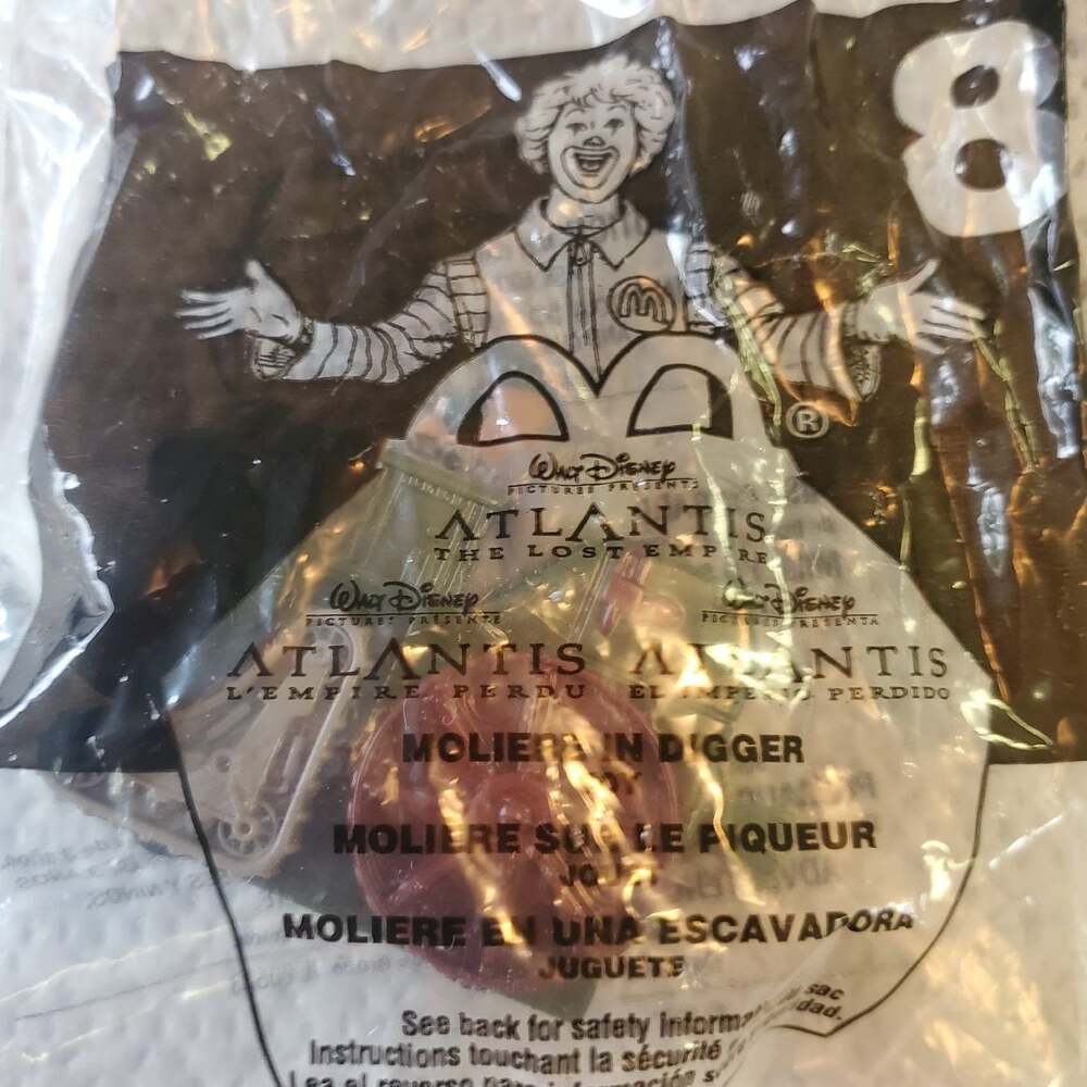 2001 Disney Atlantis The Lost Empire Sealed McDonalds Toy Moliere In Digger 8